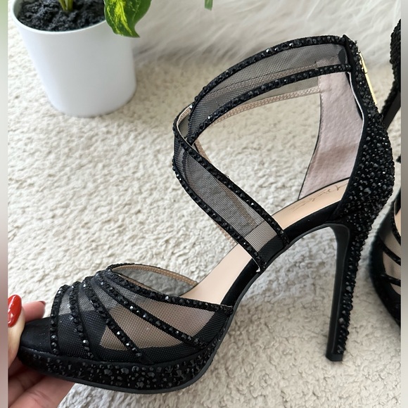 Thalia Sodi Ceara Platform Evening Sandals with Rhinestone Embellishments - Picture 5 of 9